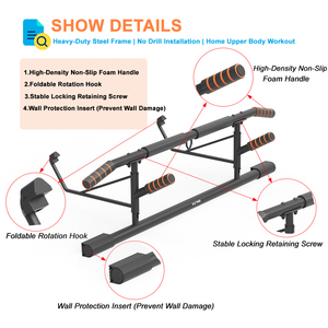 <span class=keywords><strong>Barra</strong></span> de dominadas multiagarre para montaje en pared o <span class=keywords><strong>puerta</strong></span>, para adultos, equipo de fitness - Product Image 3