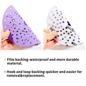 Carta vetrata a grana 600 da <span class=keywords><strong>3</strong></span> "75mm 775L disco di carta per levigatura a disco Multilhole rotondo viola carta vetrata orbitale personalizzata per carrozzeria Auto - Product Image 2