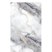 Panneau mural moderne en PVC avec revêtement UV, surface en marbre gaufré, motif de veines dorées, imperméable, léger, durable, insonorisant, pour hôtel