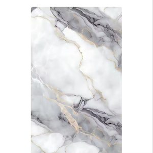 Panneau mural moderne en <span class=keywords><strong>PVC</strong></span> avec revêtement UV, surface en <span class=keywords><strong>marbre</strong></span> gaufré, motif de veines dorées, imperméable, léger, durable, insonorisant, pour hôtel - Product Image 5