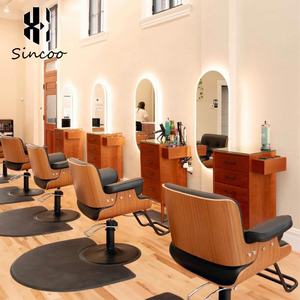Premium Customizable Modern Design Durable Salon Mirror Station MDF Material Baking Paint Metal Hair Salon <b>Trolley</b> <b>Tool</b> Cabinet - Product Image 4