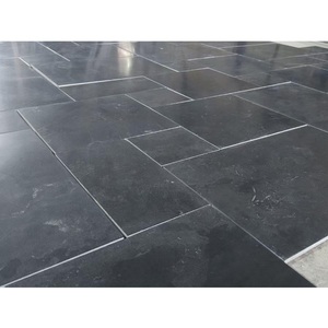 Dalles de pavage en pierre naturelle grise Blacklime, épaisses, coupées à la main, motif aléatoire, traditionnelles, durables, résistantes à l'eau, pour villa, extérieur - Product Image 4