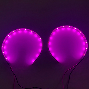 Kit de mise à niveau des phares avec lentilles de projecteur DRL de type 360, yeux de démon, yeux de démon, feux de jour WRGB - Product Image 4