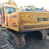Excavatrice sur chenilles Komatsu PC200-6E d'occasion, moteur diesel haute performance, prix abordable, matériel de construction