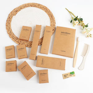 Kit de Amenidades para Hoteles al por Mayor, Suministros de Hotel Biodegradables de Lujo, Set de Higiene Desechable para Huéspedes con Caja de Papel Kraft - Product Image 1