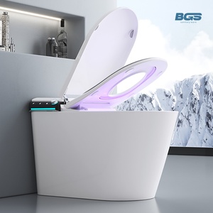 Chất lượng cao trắng gốm một mảnh tự động tuôn ra <span class=keywords><strong>WC</strong></span> nhà vệ sinh thông minh kéo dài Bát hình dạng điều khiển từ xa chức năng tầng gắn - Product Image 3