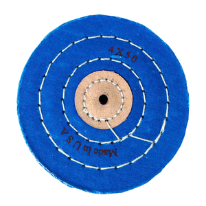Tampons de polissage en coton extra épais de 6 pouces avec support Velcro OEM pour meuleuse d'établi avec trou de montage pour polissage automobile - Product Image 1