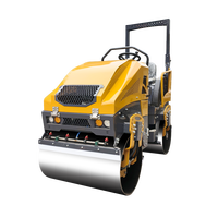 Compacteur à tambours tandem hydraulique industriel avec moteur diesel, rouleau compresseur routier