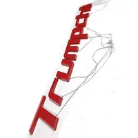 Lettres lumineuses LED 3D personnalisées avec halo, en acier inoxydable brossé SUS304, enseignes rétroéclairées pour logo mural d'entreprise et branding