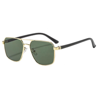 Lunettes de soleil polarisées haut de gamme 2026 pour hommes et femmes, monture carrée en métal, branches en acétate, protection UV 400, idéales pour la conduite