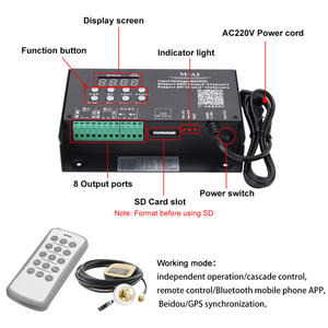 <span class=keywords><strong>Decodificador</strong></span> M-A2 de 2 Puertos DMX 512 TTL 1024 IC RDM, Controlador de Proyectos de Iluminación LED RGB de Voltaje Constante - Product Image 4
