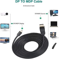 Haute qualité 1.8m Mini DisplayPort (DP) câble DP 4K 60Hz noir PVC veste Compatible HDMI haut-parleur caméra HDTV moniteur ordinateur