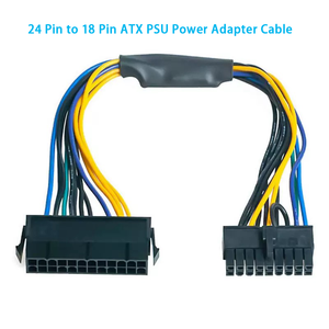 Câble adaptateur d'alimentation ATX 24 broches vers 18 broches pour cartes mères <span class=keywords><strong>HP</strong></span> Z230/Z420/Z620 12 pouces/30 cm 1007-18AWG - Product Image 1