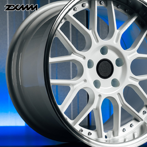Jantes forgées ZXMM Glossy White Polish en 2 pièces 5x114.3 5x120 6x139.7 5x127 de 16 à 24 pouces, finition brossée, pour <span class=keywords><strong>BMW</strong></span> Audi RS4/5*/6 - Product Image 4