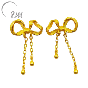 UM Jewelry Gold Plated 925 Silver Plant Shape <b>Stud</b> <b>Earring</b> NGTC Certified Unisex/<b>Men</b>/Women Anniversary Daily Wear Wedding Party - Product Image 1