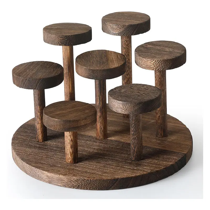 Actiefiguurstandaard Multilevel Hout Display Riser Organisator Voor Weergave