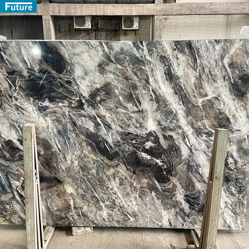 하이 퀄리티 이탈리아 럭셔리 최고 품질 벽 패널 럭셔리 카레라 천연 블루 대리석 슬래브 벽 패널