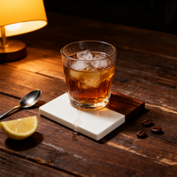 Sous-verres en bois et marbre pour boissons, accessoires de cuisine, porte-gobelet, tasse à café, boisson, vin, bière, bar, décoration de table à café