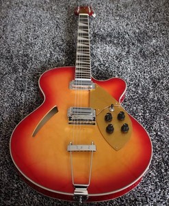 <span class=keywords><strong>Guitarra</strong></span> Eléctrica Weifang Rebon de 6 Cuerdas Estilo Ricken de Cuerpo <span class=keywords><strong>Semi</strong></span> Hueco en Color Cherry Sunburst - Product Image 3