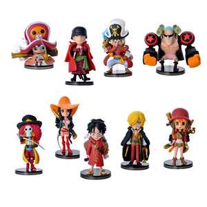 6 Stili 8cm <span class=keywords><strong>Anime</strong></span> One Piece Luffy Zoro Sanji Nami Chopper Action Figure Decorazione per Auto e Torte Modello in PVC Giocattolo per Regali - Product Image 1