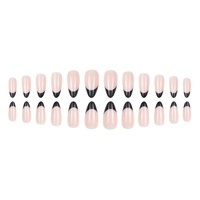Y10 24 faux ongles à presser de styles variés, réutilisables et portables, plusieurs motifs, capsules d'ongles artificiels simples
