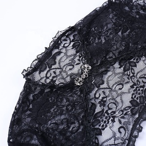 Cardigan <span class=keywords><strong>in</strong></span> <span class=keywords><strong>pizzo</strong></span> gotico Steampunk da donna con una lunga scrollata di spalle trasparente - Product Image 5