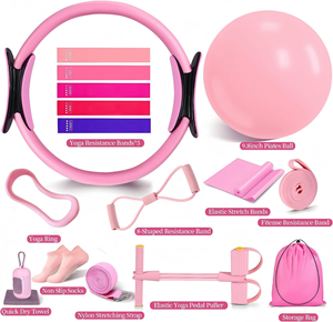 CZFIT Best Seller 16Piece Fitness Home Exercise <b>Yoga</b> <b>Pilates</b> Equipment Bundle Accessories <b>Pilates</b> <b>Yoga</b> Set <b>Pilates</b> Equipment Kit - Product Image 2