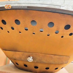 Barbecue au gaz en acier Corten moderne, multifonctionnel, pour le jardin, équipement de cuisson extérieur certifié CE, toutes saisons - Product Image 5