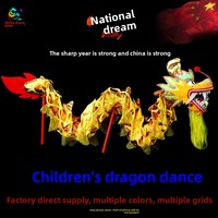 Accessoires de Danse du Dragon pour Enfants : Tête et Queue de Dragon en Tissu Satiné Coloré pour la Maternelle, Lion de Scène Moderne pour Spectacles Rapides