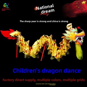 Accessoires de Danse du <span class=keywords><strong>Dragon</strong></span> pour Enfants : Tête et Queue de <span class=keywords><strong>Dragon</strong></span> en Tissu Satiné Coloré pour la Maternelle, Lion de Scène Moderne pour Spectacles Rapides - Product Image 6