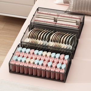 Cesta de cajón colgante de Metal, organizador de ahorro de espacio para ropa interior y calcetines, armario de almacenamiento, herramienta mágica - Product Image 4