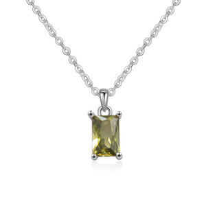 Collar con Colgante Rectangular de 12 Piedras de Nacimiento Chapado en Oro sobre Cobre, Joyería Minimalista con Piedras Preciosas para Mujer - Product Image 6
