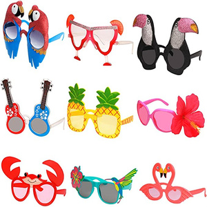 <span class=keywords><strong>Gafas</strong></span> hawaianas divertidas, accesorios de fotomatón, <span class=keywords><strong>gafas</strong></span> de lujo, suministros de fiesta de playa de verano, 9 pares, novedad - Product Image 3
