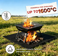 ODM OEM 1600 Couverture de soudage ignifuge et résistante aux scories en fibre de carbone haute résistance avec protection contre les étincelles thermiques Kevlar Para Aramid