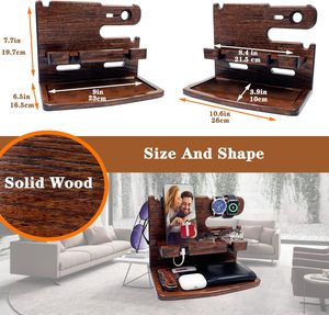 Regalos Yukmin <span class=keywords><strong>para</strong></span> hombres, mujeres, papá, marido, novio, teléfono <span class=keywords><strong>de</strong></span> madera, estación <span class=keywords><strong>de</strong></span> acoplamiento, organizador, <span class=keywords><strong>Ideas</strong></span> <span class=keywords><strong>de</strong></span> regalo - Product Image 3