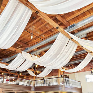 <b>White</b> Wedding Ceiling Drapes Luxurious Lights Ceiling Draping Drapes From Ceiling Suppliers for Wedding Decoration - Product Image 6