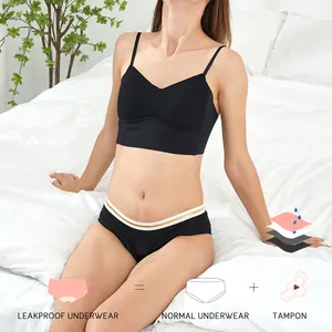 Leak Proof Teenager Girls Private Label Hot Style Colorful Period Panties Menstrual Underwear
