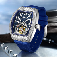 Montre mécanique à remontage automatique pour homme HANBORO, boîtier en acier inoxydable, résistance à l'eau 5 BAR, série magique merveilleuse