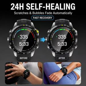Protection d'écran auto-réparatrice en TPU pour montre connectée <span class=keywords><strong>Garmin</strong></span> Active 6, hydrogel prédécoupé, couverture intégrale, vente en gros OEM - Product Image 3
