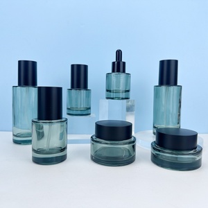 Special Green Transparent Hair Oil Pure Liquid Serum Glass Dropper Bottle with Black Collar and Rubber Head for Skincare - Product Image 4