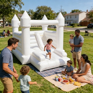 <span class=keywords><strong>Château</strong></span> gonflable facile à nettoyer pour une utilisation sur la plage de sable avec une surface de rebond lisse - Product Image 1