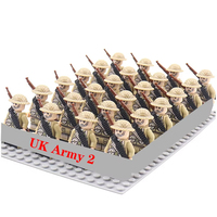 Ensemble de 24 Pièces Soldats de l'Armée Militaire Seconde Guerre Mondiale (WW2) Soviétiques, Américains, Britanniques, Allemands, Français – Blocs de Construction, Briques Modèles, Figurines d'Action, Armes et Jouets, Cadeau pour Enfants