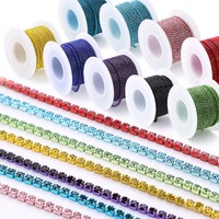Chaîne de strass en verre de marque QIYI en gros, taille SS16, à coudre, 12 facettes, style dos plat, Zhejiang Chine, pour accessoires vestimentaires