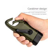 Lampe Torche LED d'Urgence Rechargeable à Manivelle, Résistante à l'Eau IP54, Lumière Zoomable pour Camping et Randonnée