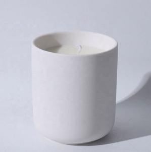 Bocaux à bougies en céramique mate givrée de 12 oz, personnalisables avec logo gravé, en porcelaine blanche, vente en gros, pour la fabrication de bougies - Product Image 2