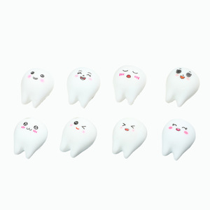 Lanshuo Cartoon Teeth Resin <b>Ornaments</b> Mini Decor For Home Decoration DIY Jewelry Set - Product Image 2