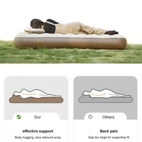 Matelas pneumatique pliable gonflable personnalisé Lit gonflable de confort Matelas de lit floqué pour le sommeil