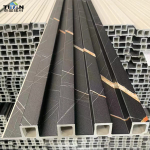 Lambrin Ranurado Pvc Panel Muro Wpc Bianco Pvc Slat Paneles de pared <span class=keywords><strong>Interior</strong></span> decorativo blanco - Product Image 5