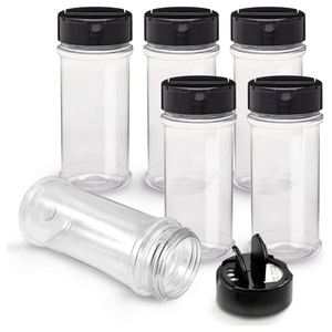 250ml 8oz PET Plastic Food Grade Spice <b>Shaker</b> <b>Bottle</b> with Screw Top Lid and Holes - Product Image 1