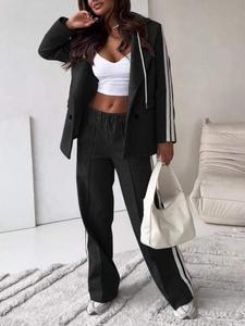 Nuevo Conjunto de Dos Piezas con Capucha y <span class=keywords><strong>Pantalones</strong></span> Anchos de Otoño Invierno - Product Image 3